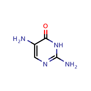 Chemical structure of 2,5-Diaminopyrimidin-4(3H)-one , CAS 77994-12-8, AChemBlock W158488