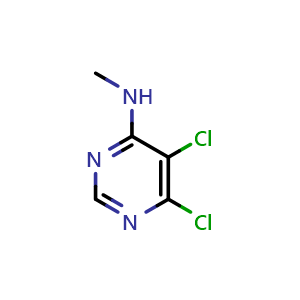 Chemical structure of 5,6-Dichloro-N-methyl-4-pyrimidinamine , CAS 1428252-93-0, AChemBlock W158503