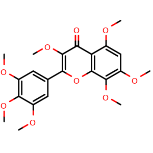 Chemical structure of 3,5,7,8,3',4',5'-Heptamethoxyflavone , CAS 21634-52-6, AChemBlock W158512