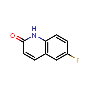Chemical structure of 6-Fluoroquinolin-2(1H)-one , CAS 22614-75-1, AChemBlock W158521