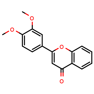Chemical structure of 3',4'-Dimethoxyflavone , CAS 4143-62-8, AChemBlock W158543