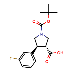 trans-1-(tert-Butoxycarbonyl)-4-(3-fluorophenyl)pyrrolidine-3-carboxylic acid