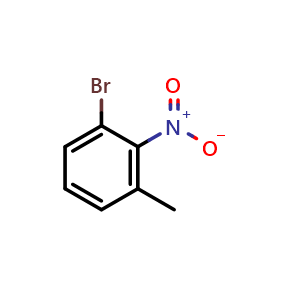 Chemical structure of 1-Bromo-3-methyl-2-nitrobenzene , CAS 52414-97-8, AChemBlock W158558