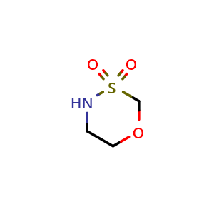 Chemical structure of 1,3,4-Oxathiazinane 3,3-dioxide , CAS 863015-82-1, AChemBlock W158583