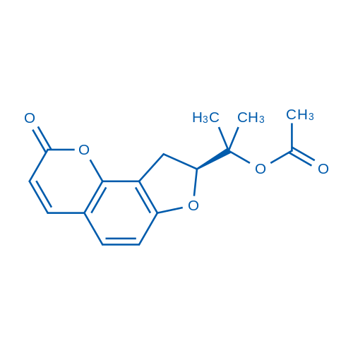 Chemical structure of Columbianetin acetate , CAS 23180-65-6, AChemBlock W158588