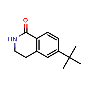 Chemical structure of 6-(tert-Butyl)-3,4-dihydroisoquinolin-1(2H)-one , CAS 1178884-68-8, AChemBlock W158597