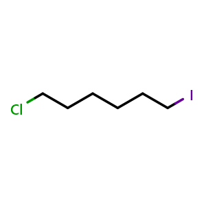 Chemical structure of 1-Chloro-6-iodohexane , CAS 34683-73-3, AChemBlock W158601