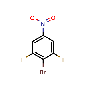 Chemical structure of 2-Bromo-1,3-difluoro-5-nitrobenzene , CAS 886762-62-5, AChemBlock W158602