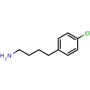 Chemical structure of 4-(4-Chlorophenyl)butan-1-amine , CAS 63998-62-9, AChemBlock W158634