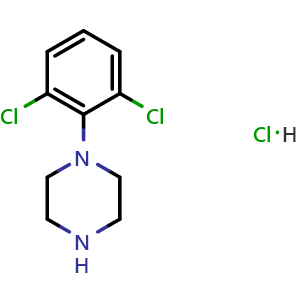 Chemical structure of 1-(2,6-Dichlorophenyl)piperazine hydrochloride , CAS 1507372-81-7, AChemBlock W158645