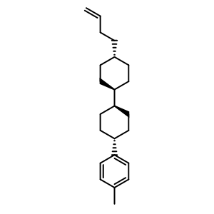 Chemical structure of trans,trans-4'-(3-Butenyl)-4-(p-tolyl)bicyclohexyl , CAS 129738-42-7, AChemBlock W158655