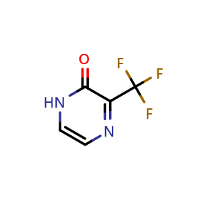 Chemical structure of 3-(Trifluoromethyl)pyrazin-2(1H)-one , CAS 1191035-90-1, AChemBlock W158659