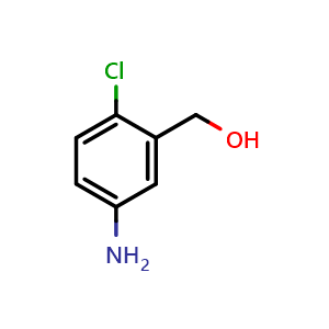 Chemical structure of (5-Amino-2-chlorophenyl)methanol , CAS 89951-56-4, AChemBlock W158683