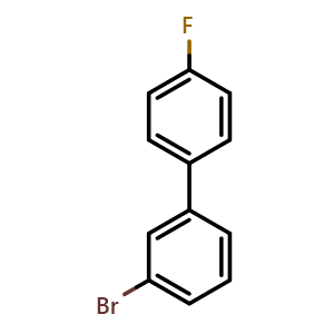 Chemical structure of 1-Bromo-3-(4-fluorophenyl)benzene , CAS 10540-35-9, AChemBlock W158706