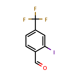 Chemical structure of 2-Iodo-4-(trifluoromethyl)benzaldehyde , CAS 873006-01-0, AChemBlock W158708