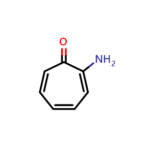 Chemical structure of 2-Aminocyclohepta-2,4,6-trien-1-one , CAS 6264-93-3, AChemBlock W158714