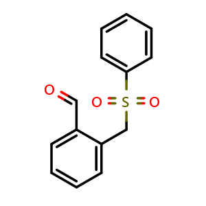 Chemical structure of 2-(Benzenesulfonylmethyl)benzaldehyde , CAS 468751-38-4, AChemBlock W158723