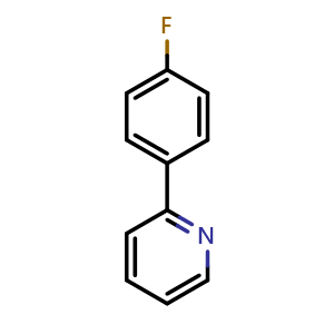Chemical structure of 2-(4-Fluorophenyl)pyridine , CAS 58861-53-3, AChemBlock W158727