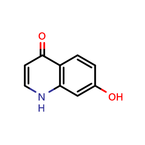 Chemical structure of 7-Hydroxy-1H-quinolin-4-one , CAS 955938-89-3, AChemBlock W158729