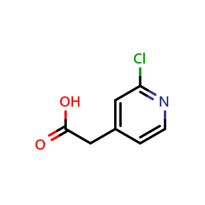 Chemical structure of 2-(2-Chloropyridin-4-yl)acetic acid , CAS 887580-55-4, AChemBlock W158731