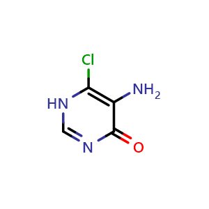 Chemical structure of 5-Amino-6-chloro-1H-pyrimidin-4-one , CAS 3137-60-8, AChemBlock W158733