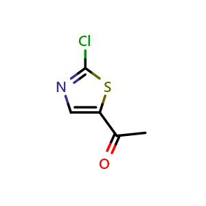 Chemical structure of 1-(2-Chloro-1,3-thiazol-5-yl)ethanone , CAS 885229-41-4, AChemBlock W158741