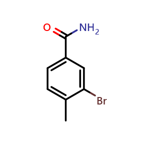 Chemical structure of 3-Bromo-4-methylbenzamide , CAS 183723-09-3, AChemBlock W158766