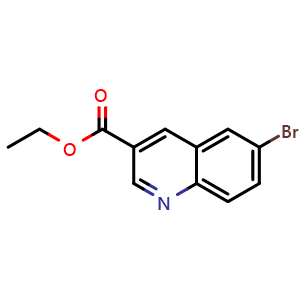 Chemical structure of Ethyl 6-bromoquinoline-3-carboxylate , CAS 481054-89-1, AChemBlock W158822