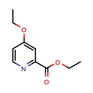 Chemical structure of Ethyl 4-ethoxypicolinate , CAS 71777-70-3, AChemBlock W158825