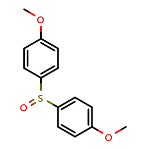 Chemical structure of 1-methoxy-4-(4-methoxyphenyl)sulfinylbenzene , CAS 1774-36-3, AChemBlock W158863