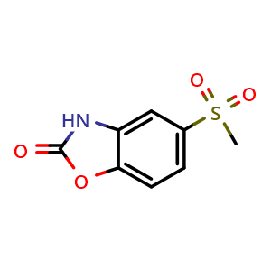 Chemical structure of 5-(Methylsulfonyl)benzo[d]oxazol-2(3H)-one , CAS 13920-98-4, AChemBlock W158867