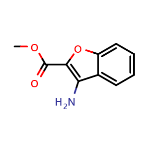 Chemical structure of Methyl 3-aminobenzofuran-2-carboxylate , CAS 57805-85-3, AChemBlock W158891
