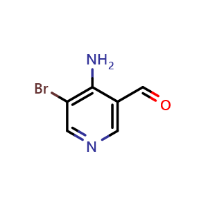 Chemical structure of 4-Amino-5-bromonicotinaldehyde , CAS 1289001-34-8, AChemBlock W158914