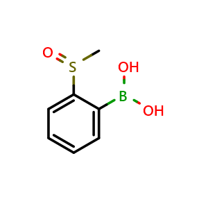 Chemical structure of (2-(Methylsulfinyl)phenyl)boronic acid , CAS 850567-97-4, AChemBlock W158915