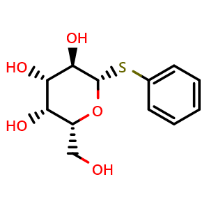 Chemical structure of Phenyl beta-D-thiogalactopyranoside , CAS 16758-34-2, AChemBlock W158936