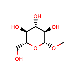 Chemical structure of Methyl beta-D-glucopyranoside , CAS 709-50-2, AChemBlock W158937