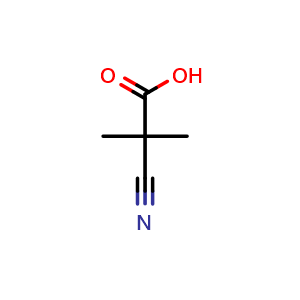 Chemical structure of 2-Cyano-2-methylpropanoic acid , CAS 22426-30-8, AChemBlock W158966