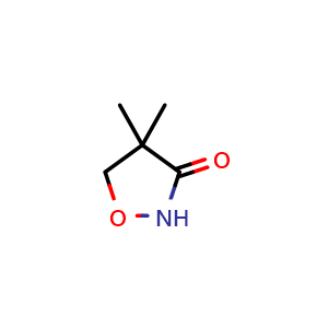 Chemical structure of 4,4-Dimethylisoxazolidin-3-one , CAS 81778-07-6, AChemBlock W158985