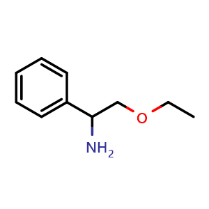 Chemical structure of 2-Ethoxy-1-phenylethanamine , CAS 70743-39-4, AChemBlock W159004