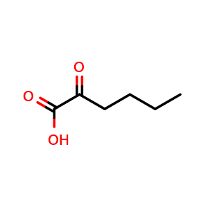 Chemical structure of 2-Oxohexanoic acid , CAS 2492-75-3, AChemBlock W159009