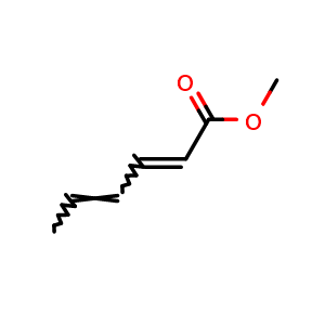 Chemical structure of Methyl hexa-2,4-dienoate , CAS 1515-80-6, AChemBlock W159014