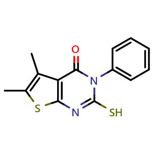 2-Mercapto-5,6-dimethyl-3-phenylthieno[2,3-d]pyrimidin-4(3H)-one