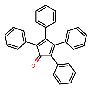Chemical structure of 2,3,4,5-Tetraphenylcyclopenta-2,4-dien-1-one , CAS 479-33-4, AChemBlock W159054