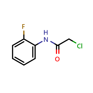 Chemical structure of 2-Chloro-N-(2-fluorophenyl)acetamide , CAS 347-66-0, AChemBlock W159064