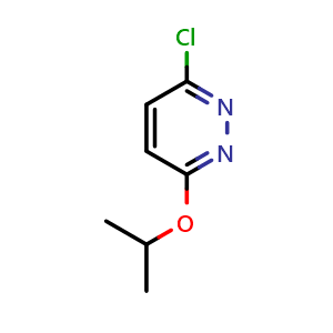 Chemical structure of 3-Chloro-6-(propan-2-yloxy)pyridazine , CAS 3184-71-2, AChemBlock W159067