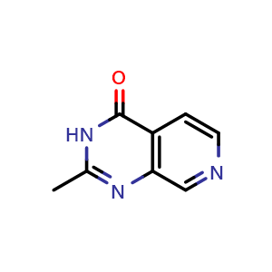 Chemical structure of 2-Methylpyrido[3,4-d]pyrimidin-4(3H)-one , CAS 22389-85-1, AChemBlock W159076