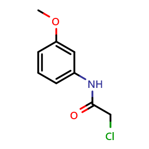 Chemical structure of 2-Chloro-N-(3-methoxyphenyl)acetamide , CAS 17641-08-6, AChemBlock W159084