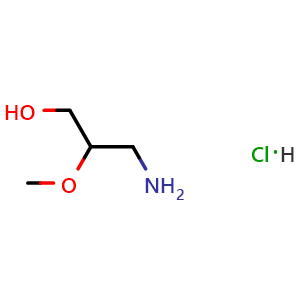 Chemical structure of 3-Amino-2-methoxypropan-1-ol hydrochloride , CAS 1423028-88-9, AChemBlock W159090