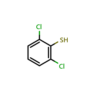 Chemical structure of 2,6-Dichlorobenzenethiol , CAS 24966-39-0, AChemBlock W159134