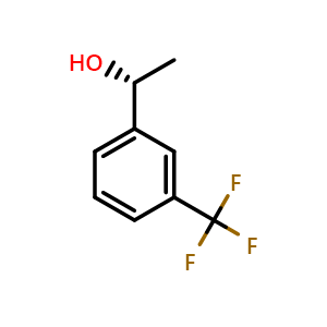 Chemical structure of (R)-1-(3-(Trifluoromethyl)phenyl)ethanol , CAS 127852-24-8, AChemBlock W159142
